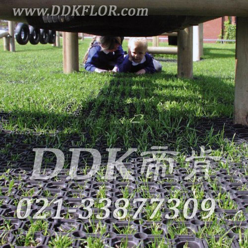 室外活動(dòng)區(qū)域_草坪地保護(hù)_黑色樣板圖片，帝肯(DDK)_400_222效果圖，草坪保護(hù)墊,幼兒園戶外地墊,幼兒園戶外地板,幼兒園室外地膠,幼兒園室外地墊,幼兒園地面防滑墊,帶孔防滑墊,戶外網(wǎng)狀橡膠墊,戶外地毯,室外地毯
