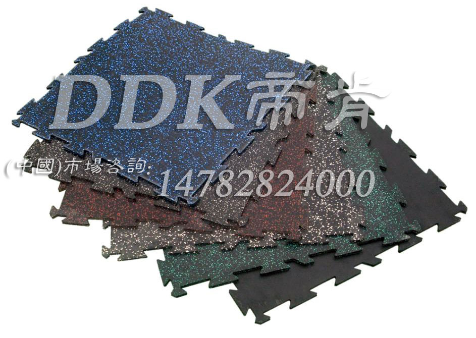 【健身房減震地膠】多色組合型健身房減震地膠樣板圖片,帝肯(DDK)_S3020_P500（Niki|耐柯）效果圖，健身房地膠